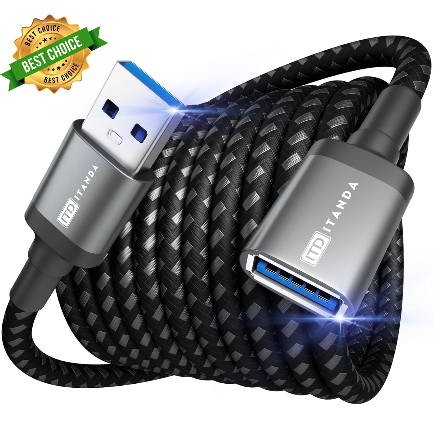 10FT USB 3.0 Extension Cable Type A Male to Female 5Gbps for PC Printer Mouse